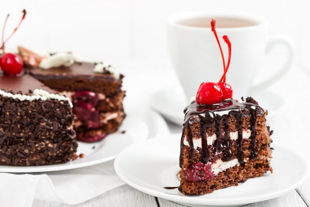 Chocolate cake with cherry