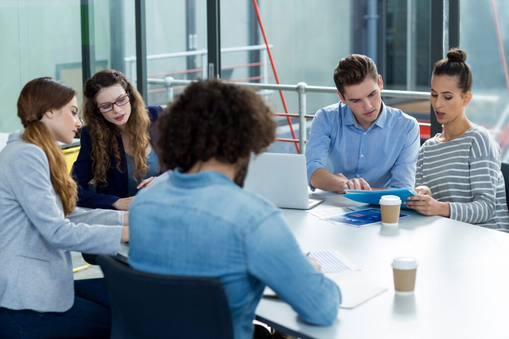 Business team discussing in a meeting