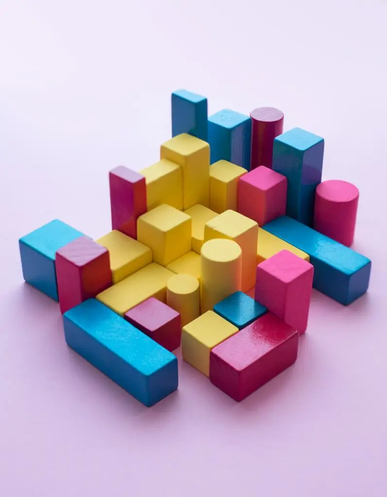 Color block cubes