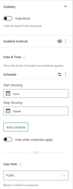 Verbergen van Gutenberg blokken en Elementor Widgets 2 Verbergen van Gutenberg Blokken