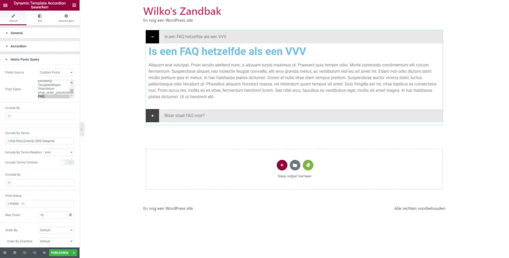 Een FAQ widget voor Elementor maak je gewoon zelf! 10 FAQ widget | Een FAQ widget voor Elementor maak je gewoon zelf!