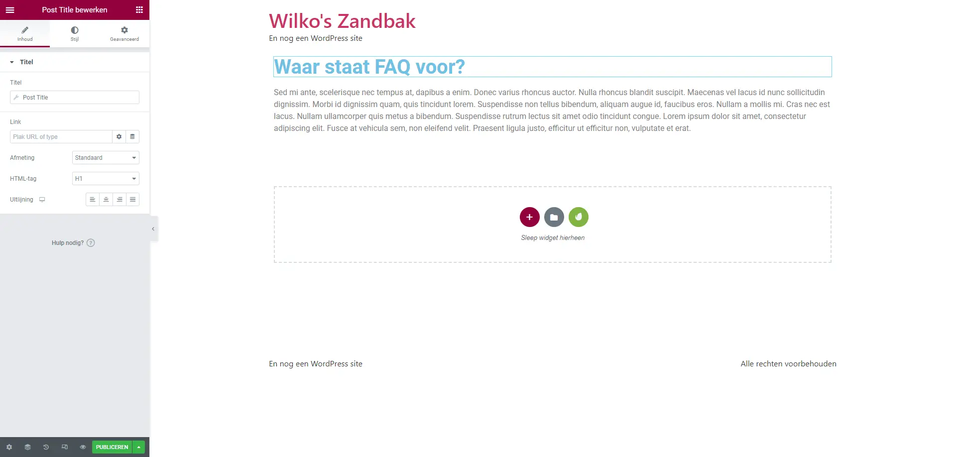Een FAQ widget voor Elementor maak je gewoon zelf! 5 FAQ Widget