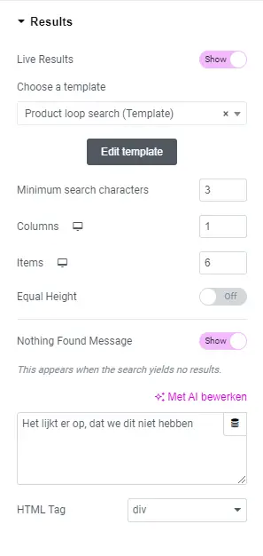 zoekfunctie in elementor | De nieuwe Zoekfunctie in Elementor 3.23