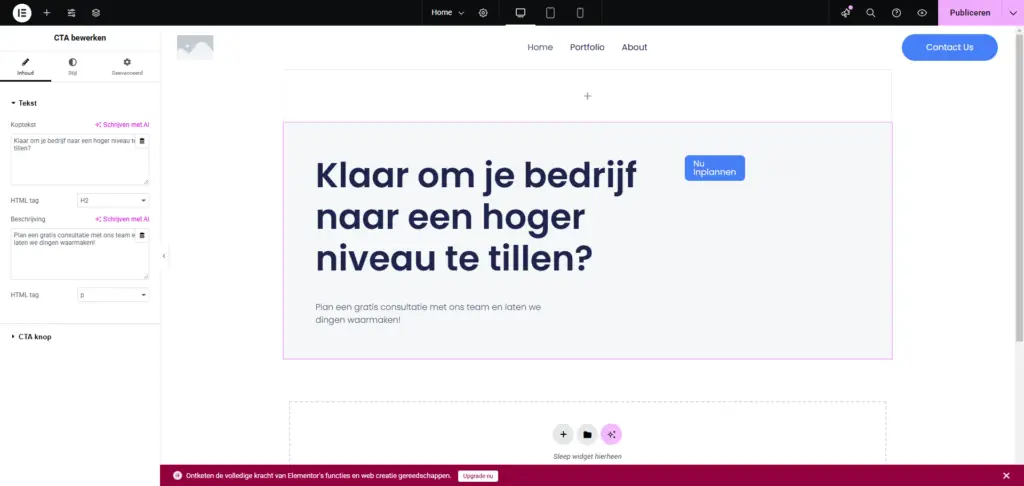 thema hello biz | Elementor's nieuwe thema Hello Biz