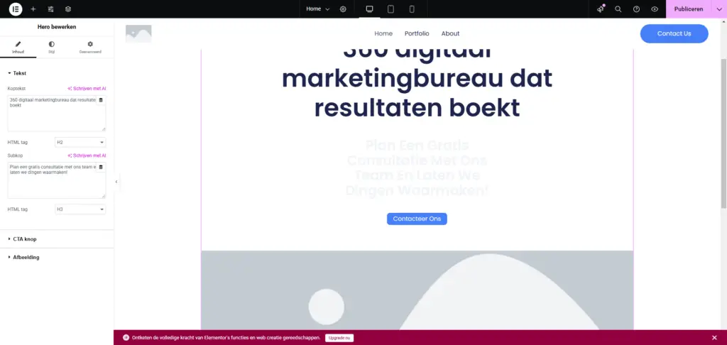 thema hello biz | Elementor's nieuwe thema Hello Biz