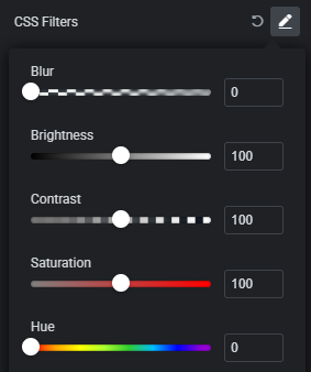 Het gebruik van variabelen in Elementor V4 Editor 10 Elementor V4 Editor - CSS filters oude stijl