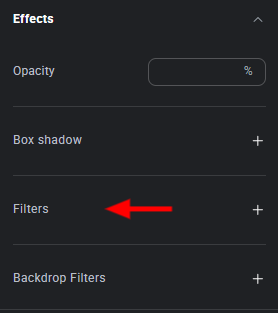 Het gebruik van variabelen in Elementor V4 Editor 11 Elementor Editor V4 - Effects sectie
