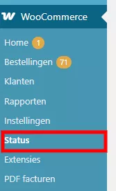 WooCommerce Troubleshooting Status Menu