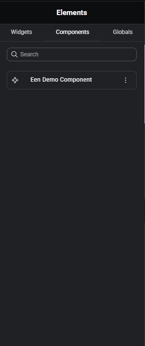 Elementor 4.0 componenten in editor