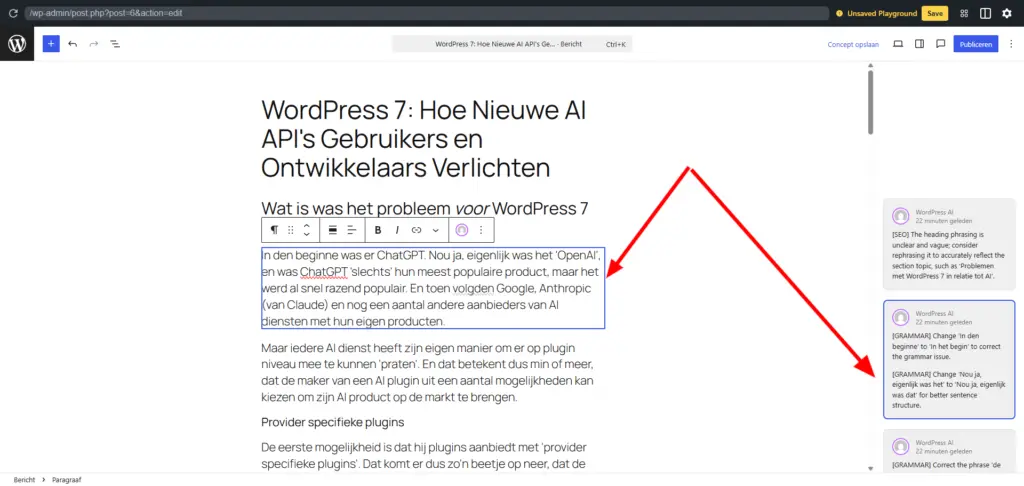 WordPress 7 en AI - Hoe zit dit nu precies? 7 Schrijftips met WordPress AI plugin