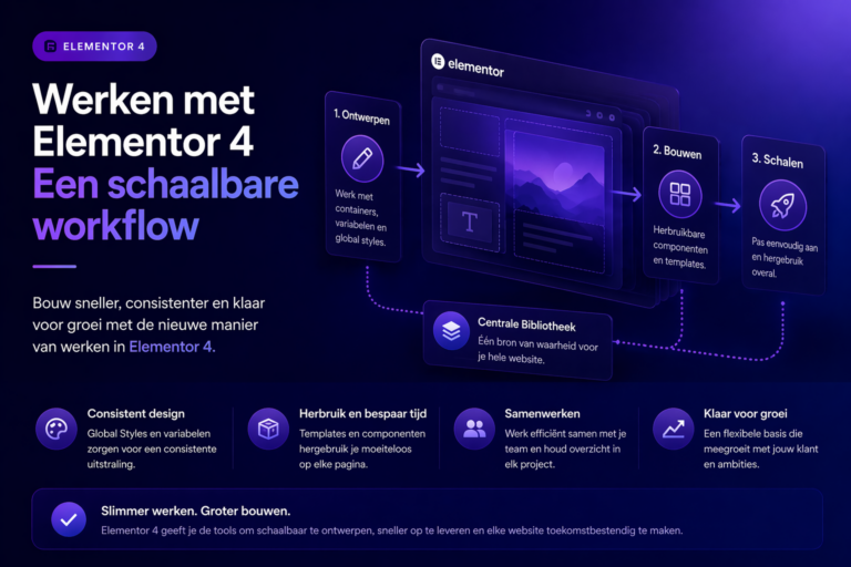Een schaalbare workflow met Elementor 4
