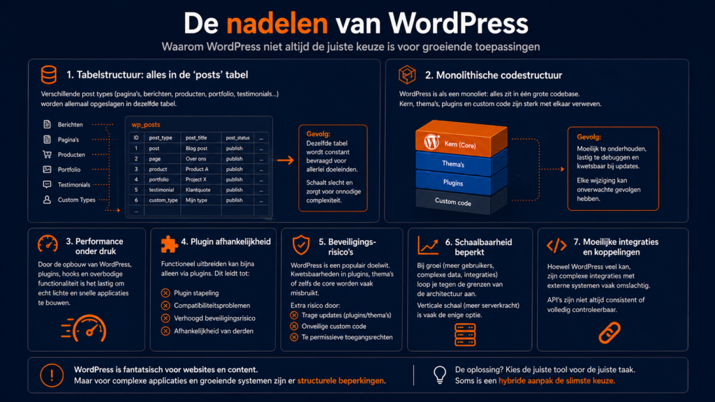 De nadelen van WordPress in één overzicht