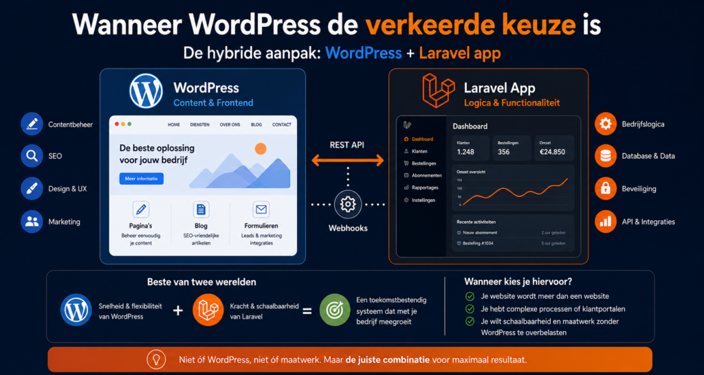 Wanneer WordPress niet de juiste keuze is. Concept uitgelegd. 