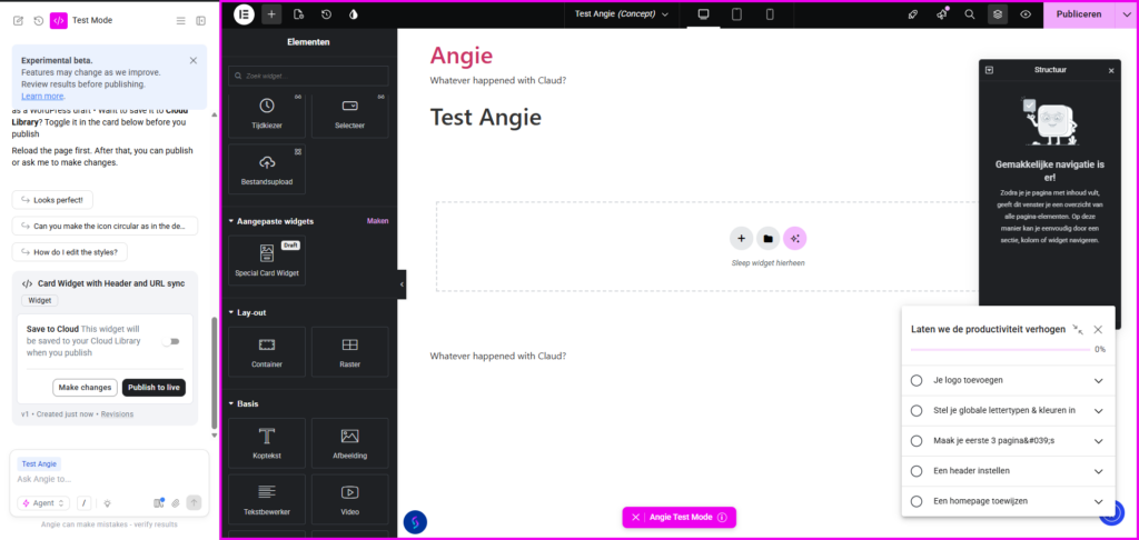Mijn eerste date met Elementor's 'Angie Code AI' 5 angie code ai | Mijn eerste date met Elementor's 'Angie Code AI'