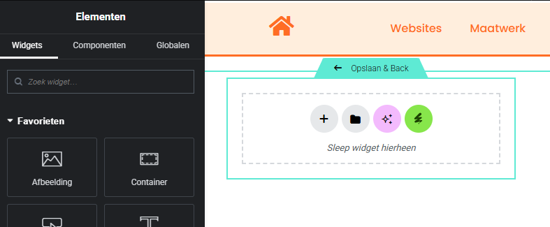 Je template voor het loop-item maken...