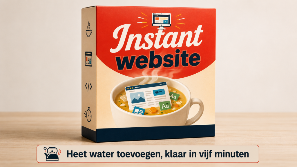 Ik bouw je website met AI binnen 5 minuten voor slechts 47 euro! 1 Een website in vijf minuten. Alleen H2O en AI toevoegen.