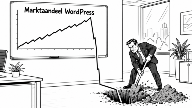 Hoe gaat het met het marktaandeel van WordPress
