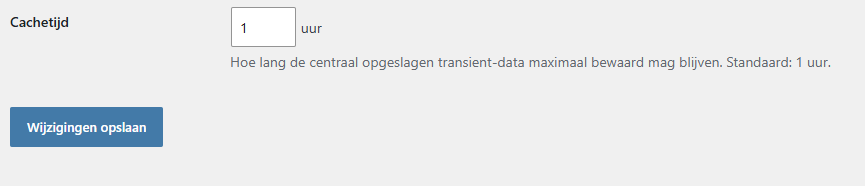 Transients instellen voor toekomstige blogposts.