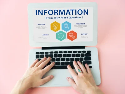 contact-us-information-faqs-word-concept