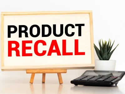 Word writing text Product Recall. Business concept for Request by a company to return the product due to some issue Metal clipboard paper sheets marker sticky notes pad wooden background.
